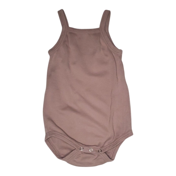Kate Quinn Organics Halter One-piece Bodysuit Brown Baby Girls 18-24 Months - Picture 1 of 3
